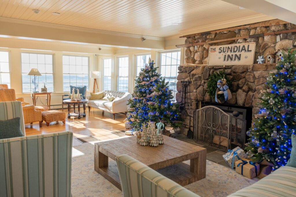 Beach House Inn during Christmas in Kennebunk